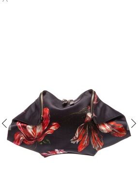 Alexander McQueen De Manta Clutch with Red Bloom Print